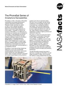 The PhoneSat Series of Smartphone Nanosatellites
