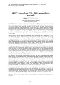 AREIT returns from 1990 to 2008: A multi-factor approach