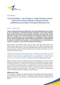 Financial Stability – new EU Agency 