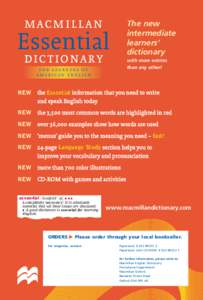 The new intermediate learners’ dictionary  macmillan