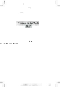 Freedom in the World 2016 ................. 18971$  $$FM