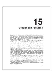 15 Modules and Packages