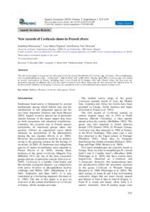 New records of Corbicula clams in French rivers
