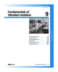 Fundamentals of Vibration Isolation - CVI Melles Griot 2009 Technical Guide, Vol 2, Issue 1