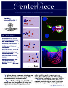 CenterP iece A Quarterly Publication Featuring the Northwestern University Research Centers Fall 2004 Volume 3/Number 3