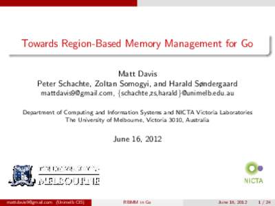 Towards Region-Based Memory Management for Go