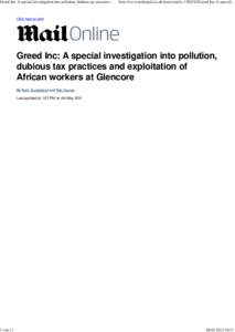 Greed Inc: A special investigation into pollution, dubious tax practicesvon 11 http://www.dailymail.co.uk/news/articleGreed-Inc-A-special...