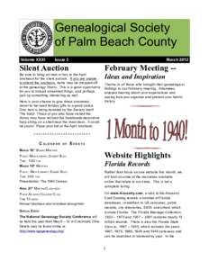 Genealogical Society of Palm Beach County Volume XXXI Issue 3