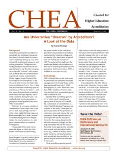 CHEA Chronicle Vol 4 No. 2 (October 2001)