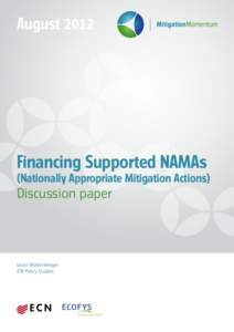 AugustFinancing Supported NAMAs (Nationally Appropriate Mitigation Actions)