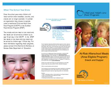 At-Risk Afterschool Meals Brochure