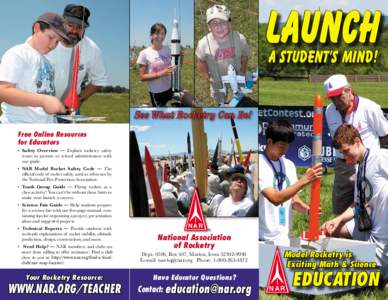 LauncH a student’s mind! See What Rocketry Can Be! Free Online Resources for Educators