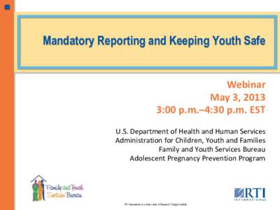 Mandatory Reporting and Keeping Youth Safe