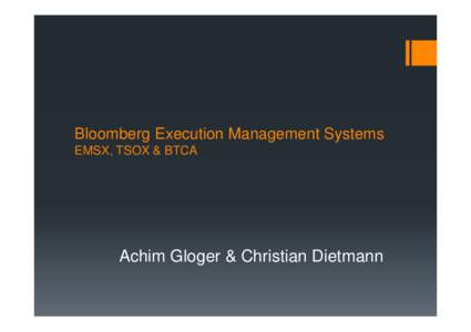 Microsoft PowerPoint - Bloomberg EMS GLOXconference_Disclaimer.pptx