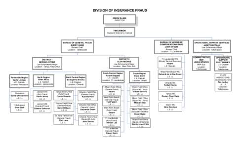 DIVISION OF INSURANCE FRAUD SIMON BLANK DIRECTOR TIM CANNON Assistant Director/Lt. Colonel