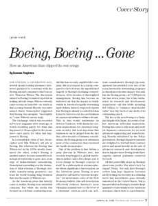 Cover Story  [plane truth] Boeing, Boeing ...Gone How an American titan clipped its own wings