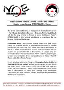 Press release Interstellar 70mm - Elbeuf