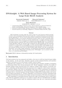 Genome Informatics 12: 212–DNAinsight: A Web Based Image Processing System for Large Scale RLGS Analysis