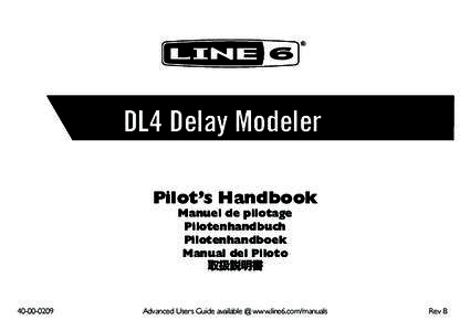 ®  DL4 Delay Modeler Pilot’s Handbook Manuel de pilotage Pilotenhandbuch