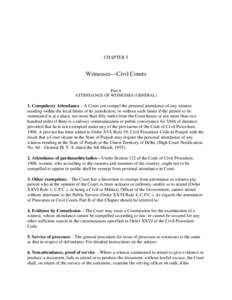CHAPTER 5 Ch. 5 Witnesses—Civil Courts Part A]