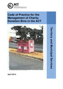 Code of Practice for the Charity Clothing Donation Bin