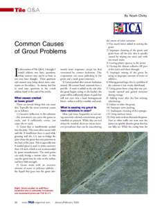 Tile Q&A By Noah Chitty Common Causes of Grout Problems