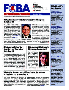 Index  Committee and Chapter Events PAGE 6  FCBA Foundation News PAGE 14  Job Bank PAGE 17