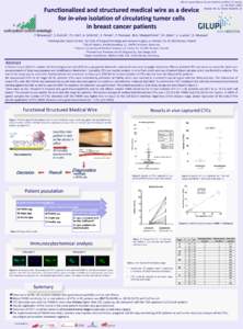 8th European Breast Cancer Conference (EBCC-8) ViennaMarch 2012 Abstract Nr. 61, Poster Board Nr. 32 Functionalized and structured medical wire as a device for in-vivo isolation of circulating tumor cells