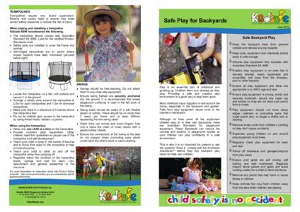 Human behavior / Trampolining / Outdoor recreation / Child safety / Parks / Playground / Trampoline / Cubby-hole / Swing / Behavior / Play / Recreation
