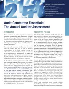 Association of Audit Committee Members, Inc. Center for Audit Quality Corporate Board Member/NYSE Euronext Independent Directors Council Mutual Fund Directors Forum National Association of Corporate Directors