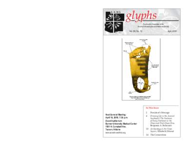 glyphs The Monthly Newsletter of the Arizona Archaeological and Historical Society Vol. 68, No. 10