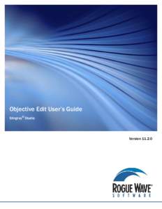 Objective Edit User’s Guide Stingray® Studio Version  OBJECTIVE EDIT USER’S GUIDE