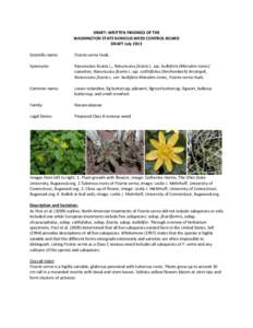 DRAFT: WRITTEN FINDINGS OF THE WASHINGTON STATE NOXIOUS WEED CONTROL BOARD DRAFT July 2013 Scientific name:  Ficaria verna Huds.