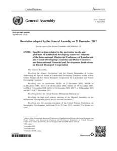 A/RESUnited Nations Distr.: General 3 April 2013