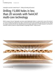Lightweight construction material lisocore® – drilling and bonding with precision