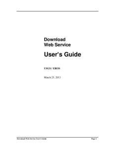 Download Web Service User’s Guide USGS / EROS