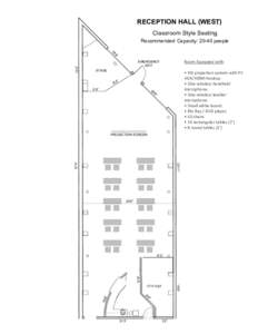 RECEPTION HALL (WEST) Classroom Style Seating Recommended Capacity: 20-40 people 13 ’3