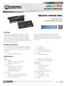 COMPONENTS  9522B & COM9522B Iridium L-Band Data Modem & Iridium Modem Interface Module Kit