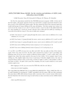 ALFA/NGC2903 Memo[removed]: On the rotation and sidelobes of ALFA (with Addendum dated[removed]A1963 November Team (R. Giovanelli, M. Haynes, M. Putman, B. Catinella) On Nov 28, observations started for the NGC2903 precurs