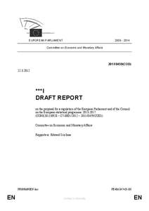 [removed]EUROPEAN PARLIAMENT Committee on Economic and Monetary Affairs[removed]COD)
