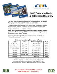 Microsoft Word - Colorado Broadcasters Annual Directory