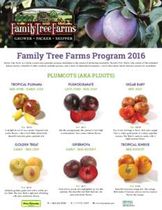 Family Tree Farms Program 2016 Family Tree Farms is a family-owned and operated company dedicated to the mission of delivering consistently flavorful fruit. Family Tree consists of the extended Jackson family, a handful 