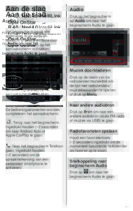 Aan de slag RNavi 4.0 IntelliLink Opel OnStar Audio Druk op het beginscherm