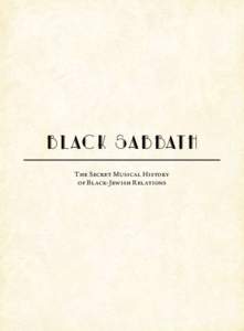 BLACK SABBATH The Secret Musical History of Black-Jewish Relations 1