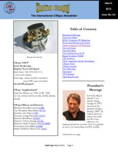 March 2015 Issue No. 62 The International CWops Newsletter