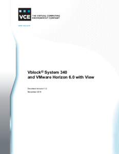 Vblock System 340 and VMware Horizon 6.0 with View