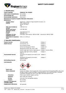 Chemistry / Toxicology / Pollution / Occupational safety and health / Commodity chemicals / Chemical safety / Safety engineering / Safety data sheet / Toluene / Toxicity / Toxic Substances Control Act / Cresol