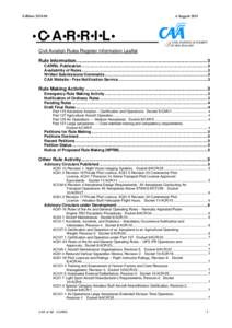 Civil Aviation Rules Register Information Leaflet - Edition[removed]