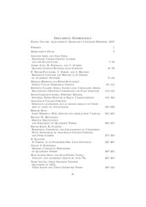 Documenta Mathematica Extra Volume: Alexander S. Merkurjev’s Sixtieth Birthday, 2015 Preface 1
