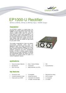 ESDS EP1000-U Rectifier Jul10